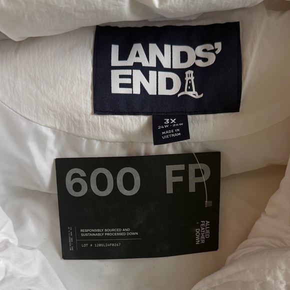 Lands' End Women's Classic White Vest - Picture 2 of 3